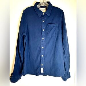 Abercrombie Fitch Shirt XL Muscle‎ Fit Soft Cotton Blue Button Up Long Sleeve